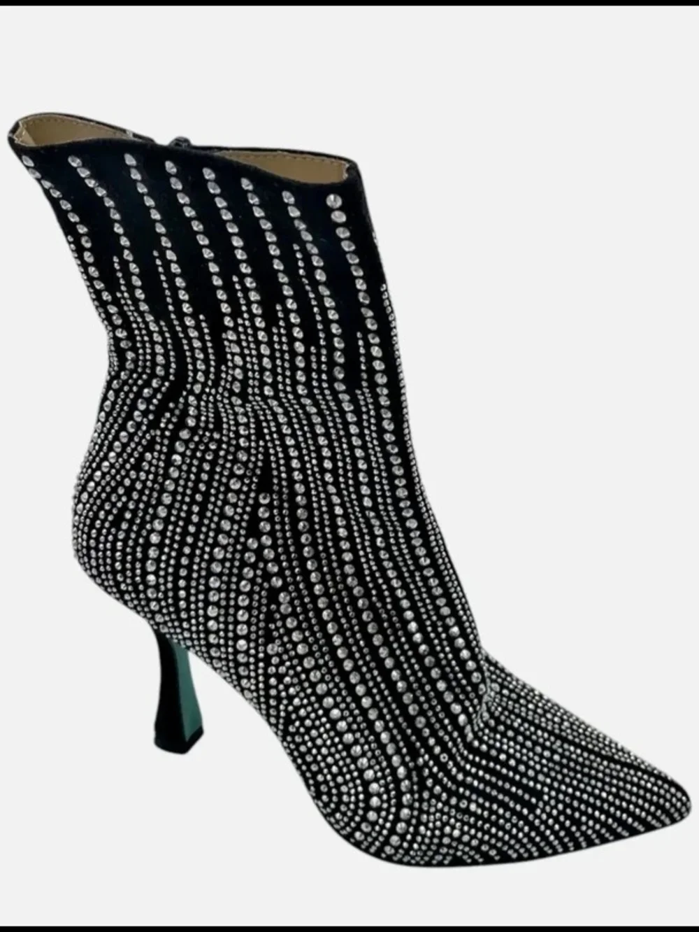 Betsey Johnson Rhinestone Sparkly Stiletto Ankle Boots Size 9